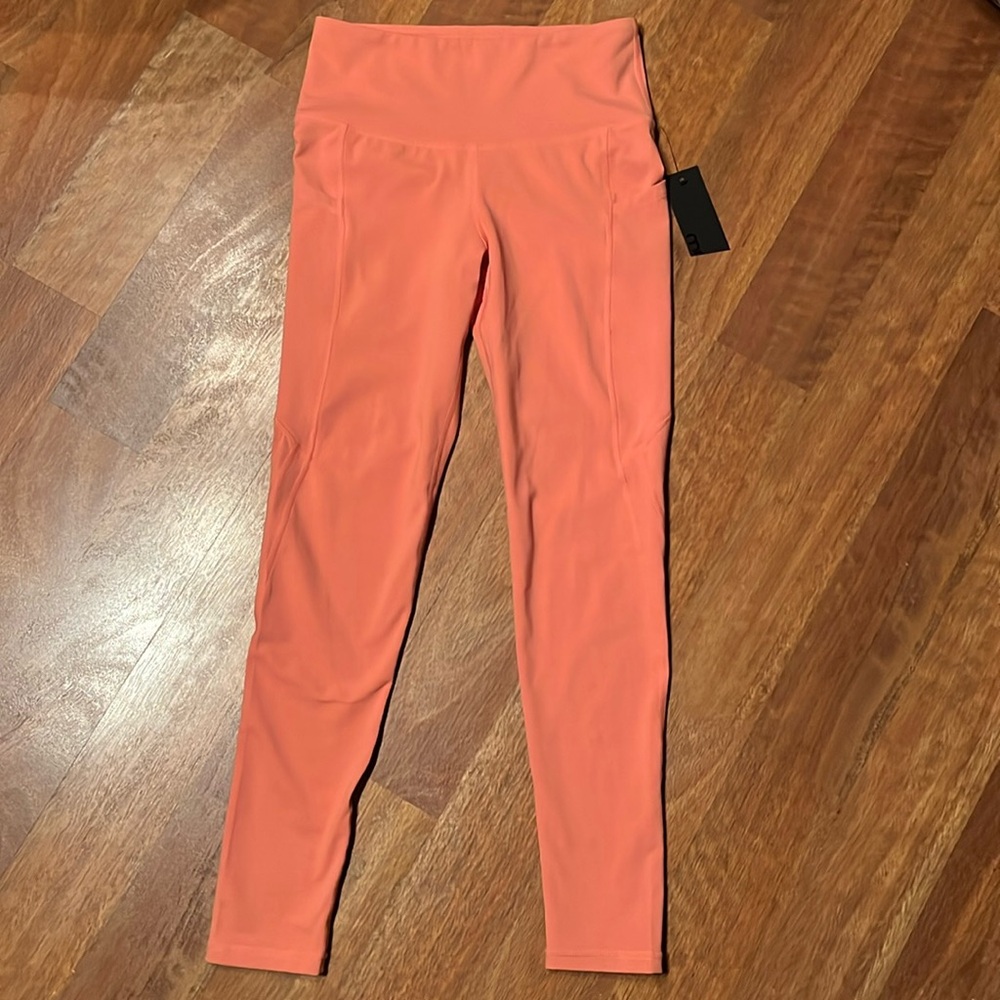 New peach color Mono b full length leggings - Picture 1 of 16